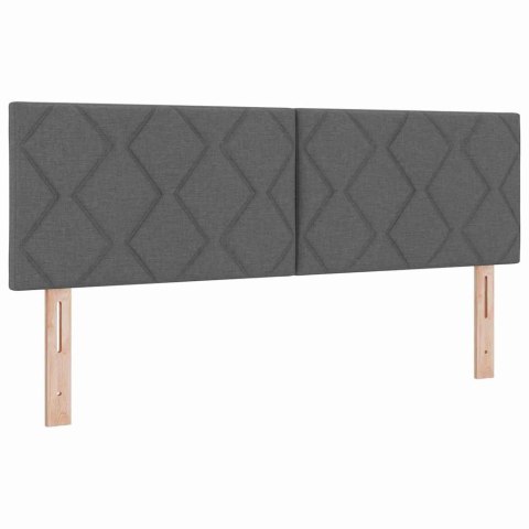 VidaXL Łóżko z sprężyną LED Ciemnoszary 140 x 190 cm tkanina