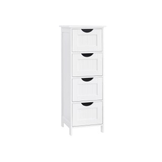 Biała szafka łazienkowa VASAGLE 4 szuflady 30x30x82 cm MDF
