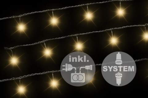 Diled łańcuch oświetleniowy - 40 LED ciepły biały + zasilanie