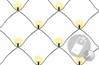 Świąteczna LED świetlna sieć - 2x2 m, 160 diod, ciepła biel