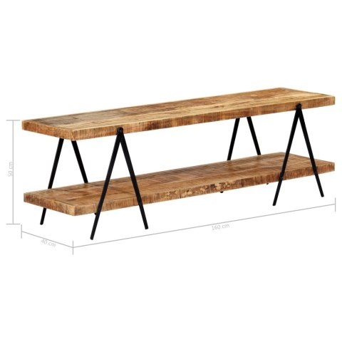 Szafka pod TV, 160 x 40 x 50 cm, lite drewno mango
