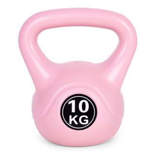 Kettlebell kettle 10 kg do ćwiczeń hantla kula odważnik obciążenie ciężar fitness różowy MOVEPRO