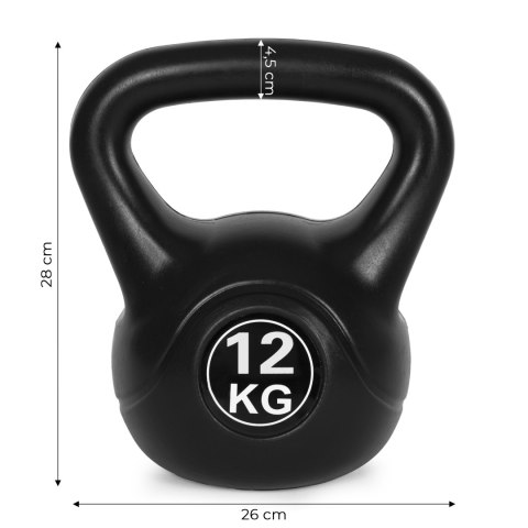 Kettlebell kettle 12 kg do ćwiczeń hantla kula odważnik obciążenie ciężar fitness MOVEPRO