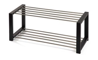 Metalowa szafka na buty, czarna, 80 x 32 x 30 cm