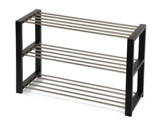 Metalowa szafka na buty, czarna, 80 x 50 x 30 cm