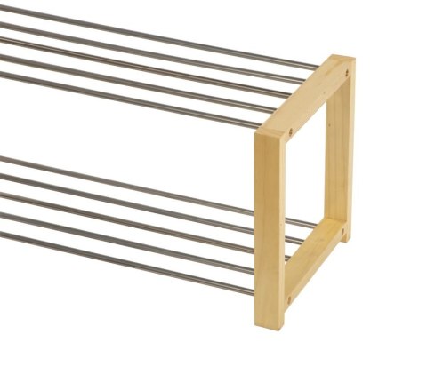 Metalowa szafka na buty w kolorze naturalnym 80 x 32 x 30 cm