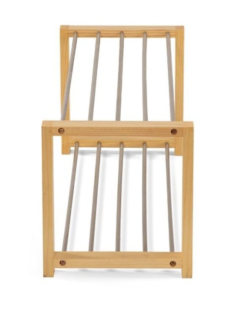 Metalowa szafka na buty w kolorze naturalnym 80 x 32 x 30 cm