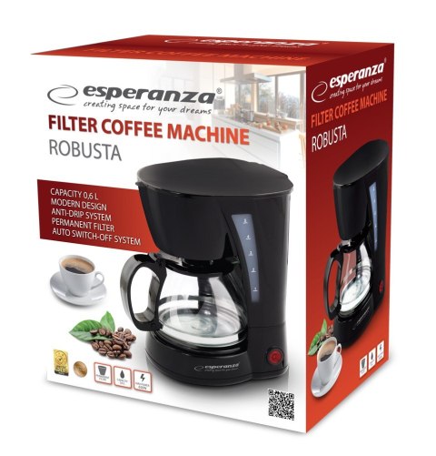 Ekspres przelewowy Esperanza Robusta EKC006 (650W; kolor czarny)