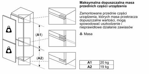 Lodówka do zabudowy BOSCH KBN96VFE0 70 cm szer.