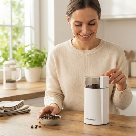 Młynek do kawy Esperanza Espresso EKC001W (160W; udarowy; kolor biały)
