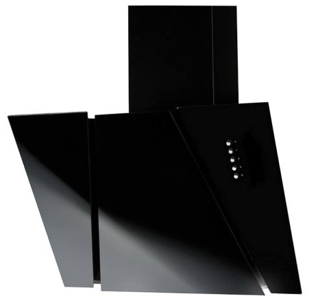 Okap kominowy AKPO WK-4 CETIAS 50 cm | czarne szkło | LED | czarny
