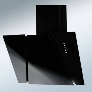 Okap kominowy AKPO WK-4 CETIAS 50 cm | czarne szkło | LED | czarny