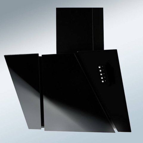 Okap kominowy AKPO WK-4 CETIAS 50 cm | czarne szkło | LED | czarny