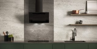 Okap kominowy MAAN Vertical Eco Duo Glass 60 cm | LED | czarne szkło