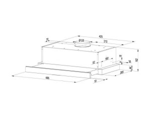 Okap teleskopowy MAAN Corona 50 cm | LED | czarny