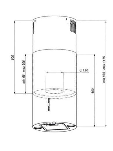 Okap wyspowy MAAN Elba2 31 60 cm | LED | filtry aluminiowe | miedź