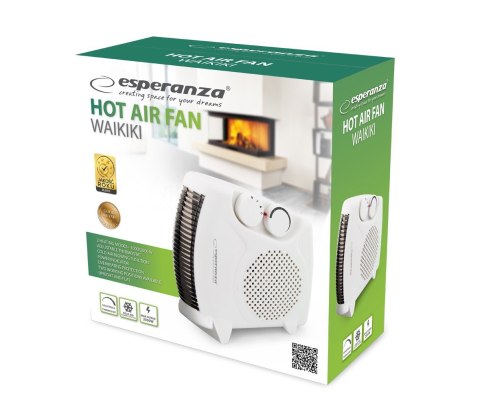 Termowentylator Esperanza Waikiki EHH004 (2000W; 3 stopnie grzania; kolor biały)
