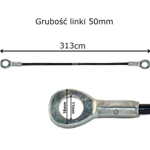 LINKA DO ATLASU 313CM OCZKO OCZKO STALOWA