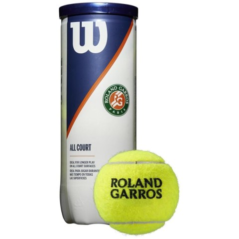 PIŁKA TENIS ZIEMNY WILSON ALL COURT ROLAND GARROS 3SZT ITF