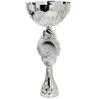 PUCHAR METALOWY SREBRNY 35 CM TRYUMF