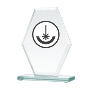 Trofeum szklane grawerowane