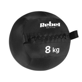 Piłka lekarska do ćwiczeń fitness, rehabilitacyjna, 8kg, REBEL ACTIVE