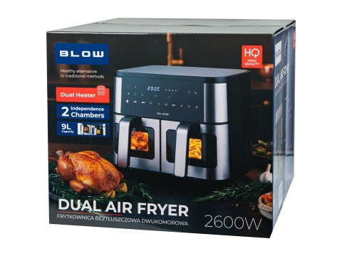 AIR FRYER frytkownica beztłuszczowa BLOW 2500W 9L dwukomorowa (OUTLET)