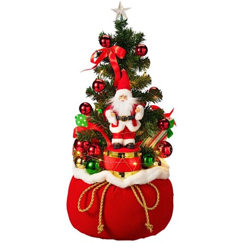 CHOINKA DEKORACYJNA 60CM 25LED TIMER MIKOŁAJ
