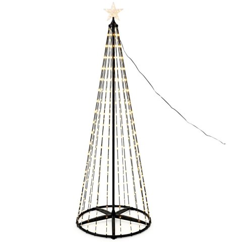 CHOINKA DEKORACYJNA 550LED SUPER CIEPŁY BIAŁY 300CM BLACK