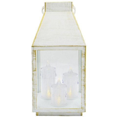 LATARNIA LAMPION ADWENTOWY RORATY LED 35CM 3 ŚWIECE TIMER BIAŁY
