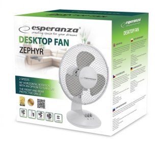 Wentylator biurkowy Esperanza Zephyr EHF004WE (kolor biały, kolor szary) (OUTLET)