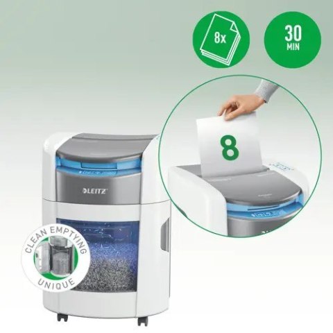 Niszczarka Leitz IQ Optimax AutoFeed 150, P4, 150 kartek, 15 l kosz