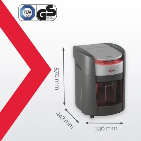 Niszczarka Rexel ShredMax AutoFeed+ 150M, P5, 150 kartek, 15 l kosz