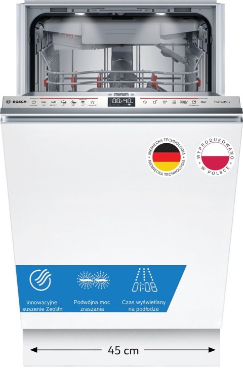 Zmywarka do zabudowy 45 cm BOSCH SPV6ZMX17E Serie 6 | klasa C | 10 kpl | PerfectDry | szuflada na sztućce | WiFi Home Connect