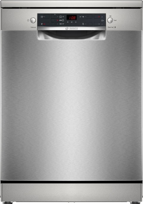 Zmywarka wolnostojąca 60 cm BOSCH SMS25GI09F Serie 2 | klasa A | 12 kpl | HygienePlus | AquaStop | inox (OUTLET)