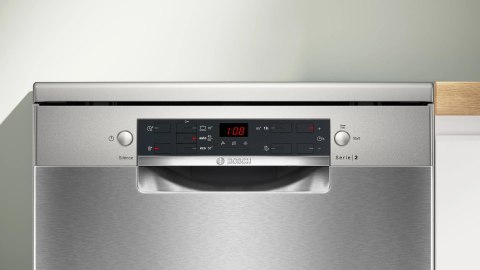 Zmywarka wolnostojąca 60 cm BOSCH SMS25GI09F Serie 2 | klasa A | 12 kpl | HygienePlus | AquaStop | inox (OUTLET)