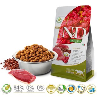 FARMINA N&D Quinoa Urinary Duck - sucha karma dla kota - 5kg (OUTLET)