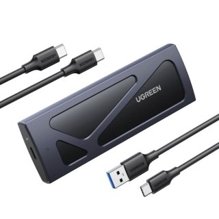 Obudowa Ugreen CM578 15512 na dysk M.2 NVMe 10Gbps - czarna + kabel USB-C / USB-A + kabel USB-C / USB-C