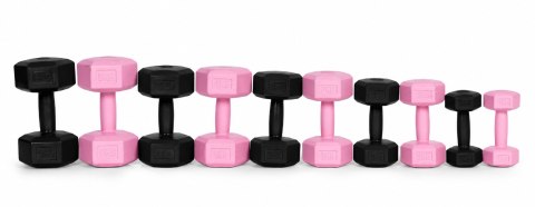 Hantle sześciokątne zestaw 2x4 kg ciężarki do ćwiczeń obciążniki fitness czarne MOVEPRO