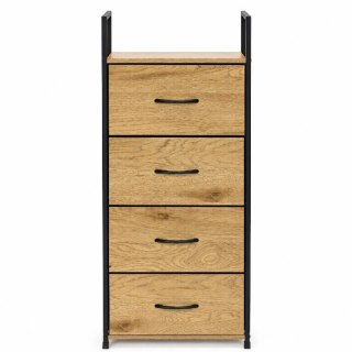 Szafka z 4 szufladami materiałowymi regał 40 cm organizer tekstylny loft ModernHome