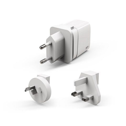 Ładowarka sieciowa podróżna Silicon Power QM16 Boost Charger 20W wtyczki EU/US/UK/AU 1xUSB-A 1xUSB-C
