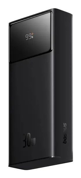 Powerbank Baseus Star-Lord 20000mAh 30W z wyświetlaczem i kablem Baseus Simple USB-A - USB-C 3A 30cm - czarny