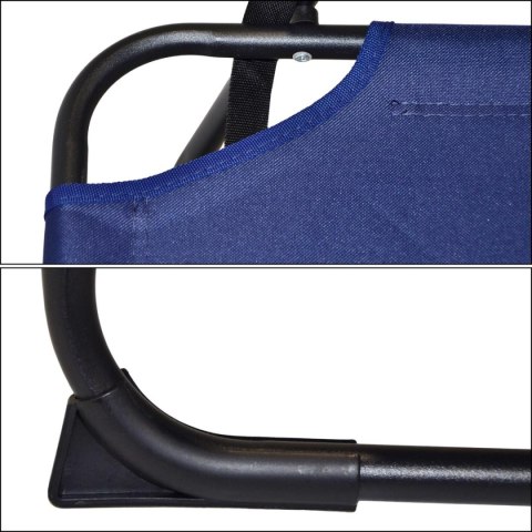 FOTEL TURYSTYCZNO PLAŻOWY Z PODŁOKIETNIKAMI 52X54X25/66CM SKŁADANY GRANATOWY REDCLIFFS