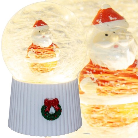 KULA ŚNIEŻNA GRAJĄCA 147MM LED MIKOŁAJ