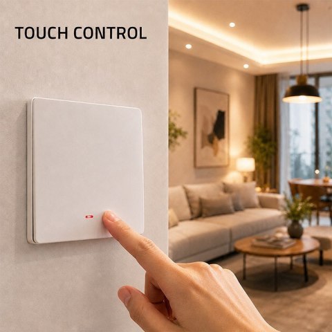 QOLTEC WŁĄCZNIK/WYŁĄCZNIK ŚWIATŁA | 1-KANAŁOWY | WI-FI | TIMER | TUYA | BIAŁY