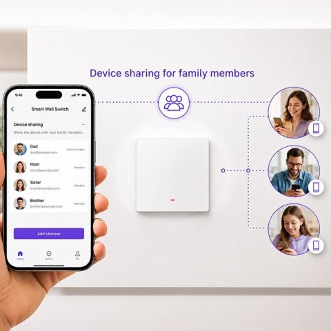 QOLTEC WŁĄCZNIK/WYŁĄCZNIK ŚWIATŁA | 1-KANAŁOWY | WI-FI | TIMER | TUYA | BIAŁY
