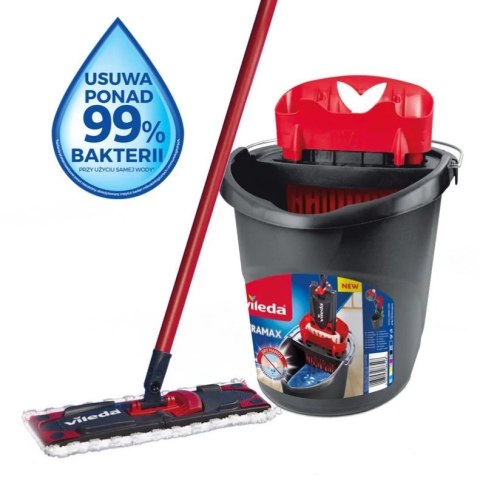 Mop płaski Vileda Ultramax Box z zestawem kuchennym | rękawiczki Universal 1 para+ściereczka Actifibre Pro kuchenna 1szt.