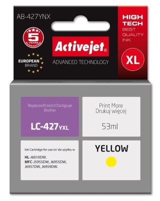 Activejet AB-427YNX Tusz (zamiennik Brother LC-427YXL; Supreme; 53 ml; żółty)