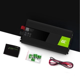 GREEN CELL PRZETWORNICA INV25 12V-230V 1500W/3000W MODYFIKOWANA SINUSOIDA (OUTLET)