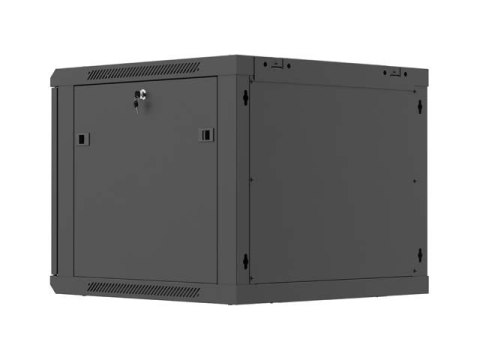 LANBERG SZAFA INSTALACYJNA RACK WISZĄCA 19" 9U 600X600 CZARNA DRZWI PERFOROWANE (FLAT PACK)